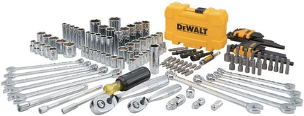 DEWALT 142 Piece Mechanics Tool Set, 1/4 Inch and 3/8 Inch Drive, SAE and Metric (DWMT45425)