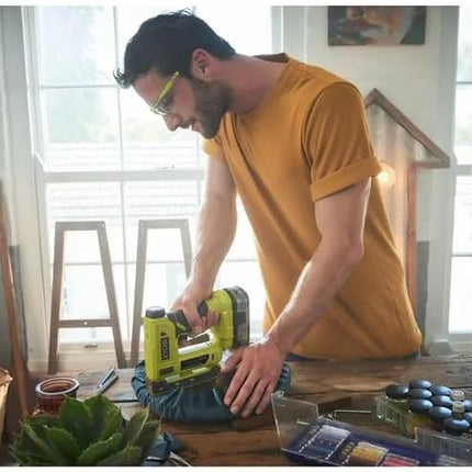 Ryobi 18-Volt ONE+ Cordless Compression Drive 3/8 in. Crown Stapler (Tool Only) P317