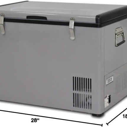 Whynter FM-65G 65 Quart Portable Refrigerator and Deep, AC 110V/ DC 12V, Real Chest Freezer for Car, Home, Camping, and RV with-8°F to 50°F Temperature Range, Gray, One Size