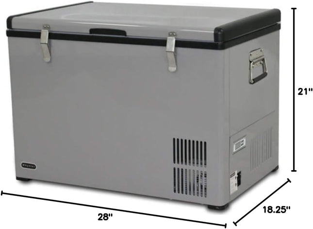 Whynter FM-65G 65 Quart Portable Refrigerator and Deep, AC 110V/ DC 12V, Real Chest Freezer for Car, Home, Camping, and RV with-8°F to 50°F Temperature Range, Gray, One Size