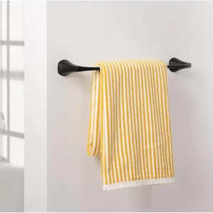 Moen Lindor MY8793BL Matte Black 3-Piece Bathroom Accessory Set with 18-Inch Towel Bar, Towel Ring and Toilet Paper Holder