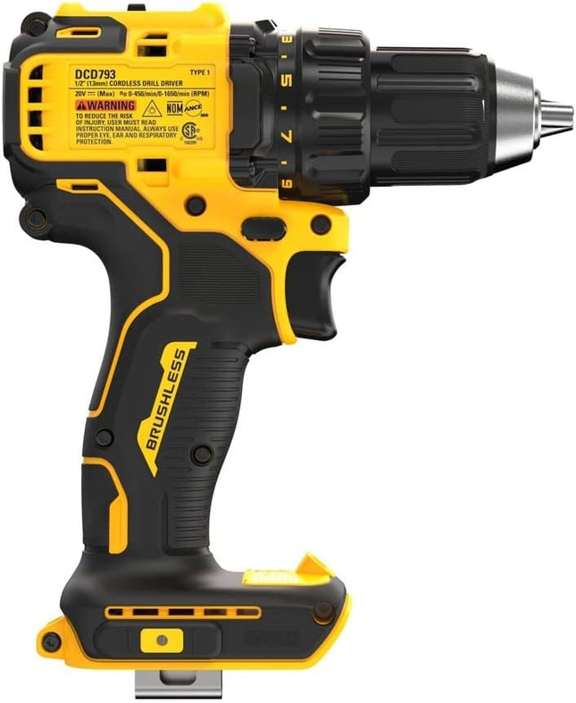 Dewalt DCD793B 20V MAX Brushless 1/2 in. Cordless Compact Drill Driver (Tool Only)