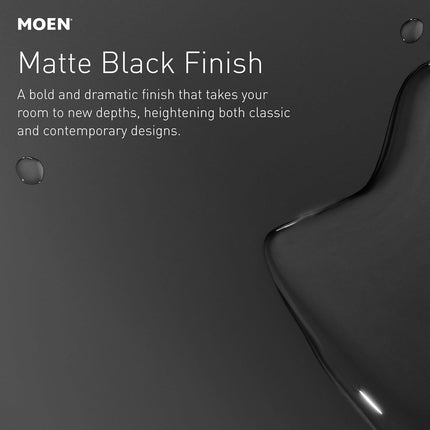 Moen Renzo CA87316BL Matte Black One-Handle Pullout Kitchen or Laundry Faucet with Power Clean and Optional Deck Plate