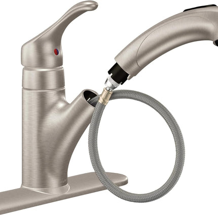 Moen Renzo Spot Resist Stainless One-Handle Pullout Kitchen & Laundry Faucet with Power Clean – CA87316SRS