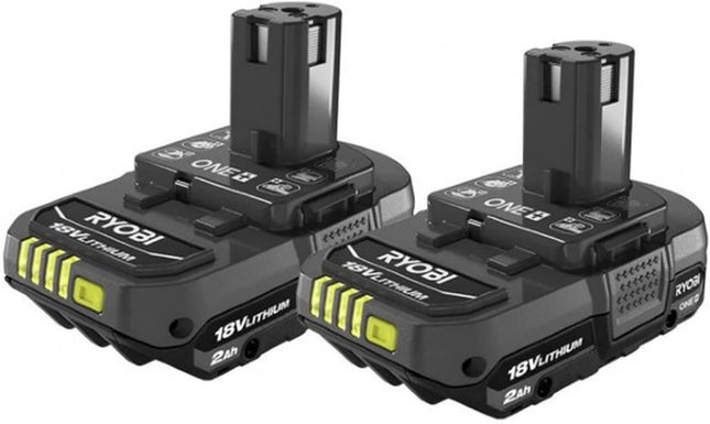 RYOBI ONE+ 18V High Performance Lithium-Ion 2.0 Ah Compact Battery (2-Pack)