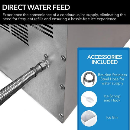 Whynter MIM-14231SS 14'' Undercounter Automatic Stainless Steel Marine 23lb Daily Output Ice Makers, One Size