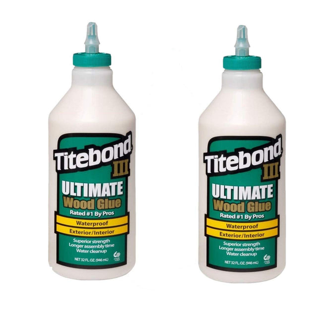 Titebond 1415 III Ultimate Waterproof Wood Glue, 32 oz Bottles, 2-Pack