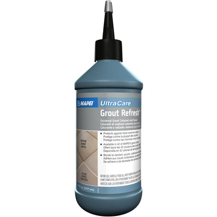 MAPEI UltraCare Grout Refresh 5047 Charcoal, Universal Grout Colorant & Sealer, 8 oz Bottle