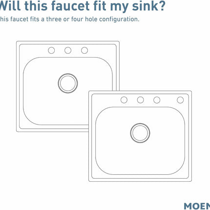 Moen 87042BRB Mediterranean Bronze One-Handle High-Arc Kitchen Faucet with Side Spray and Soap Dispenser, 4-Hole Installation