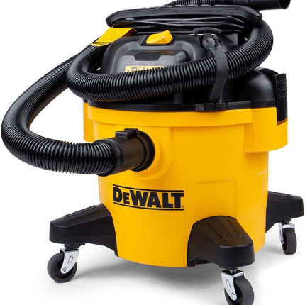 DEWALT DXV06PZ 4 Peak HP Shop Vacuums Wet/Dry, 6 Gallon Poly Wet/Dry Vac, Heavy-Duty Shop Vacuum with Blower Function Yellow+Black